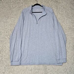 TASC Bamboo Performance Shirt Mens  1/4 zip 2XL blue long sleeve lightweight